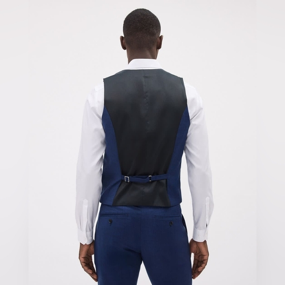 RW&CO. [42R] Medium Blue Wool Essential 3 Pc Suit - Picture 9 of 16